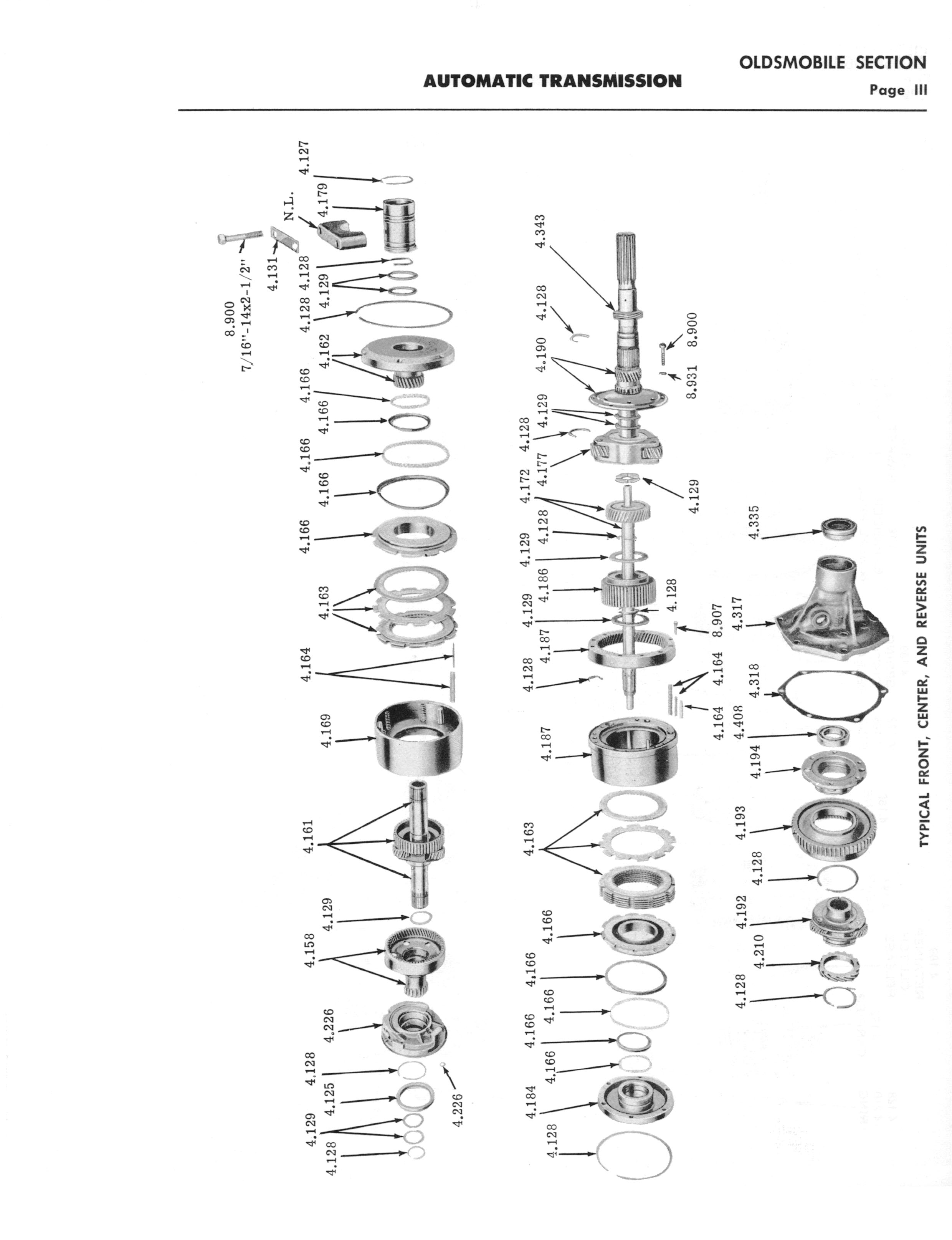 A3010 Automatic Transmission Parts Catalog HydraMatic, PowerGlide, DynaFlow page 156 of 278